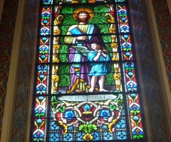 Stain glass inside the cathedral